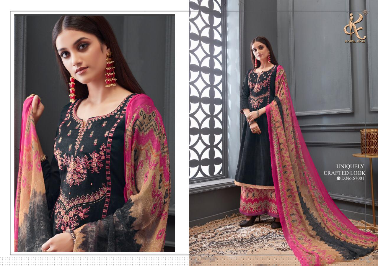 Tanya By Kapil Fab 57001 To 57008 Series Beautiful Suits Stylish Fancy Colorful Casual Wear & Ethnic Wear Collection Pure Cotton Satin Print Embroidery Dresses At Wholesale Price