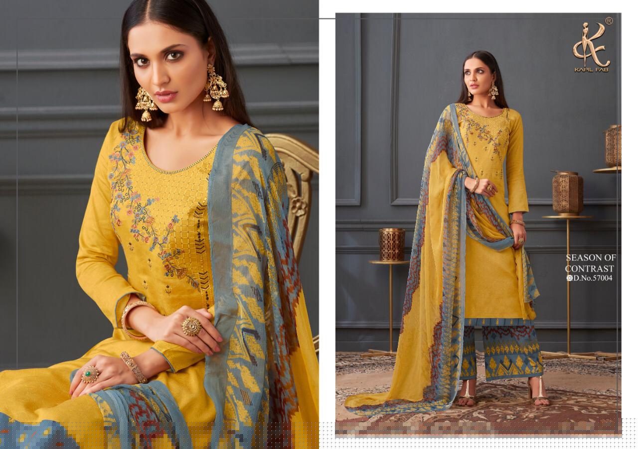 Tanya By Kapil Fab 57001 To 57008 Series Beautiful Suits Stylish Fancy Colorful Casual Wear & Ethnic Wear Collection Pure Cotton Satin Print Embroidery Dresses At Wholesale Price
