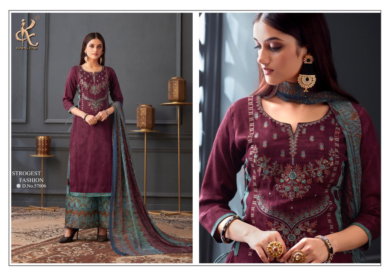Tanya By Kapil Fab 57001 To 57008 Series Beautiful Suits Stylish Fancy Colorful Casual Wear & Ethnic Wear Collection Pure Cotton Satin Print Embroidery Dresses At Wholesale Price