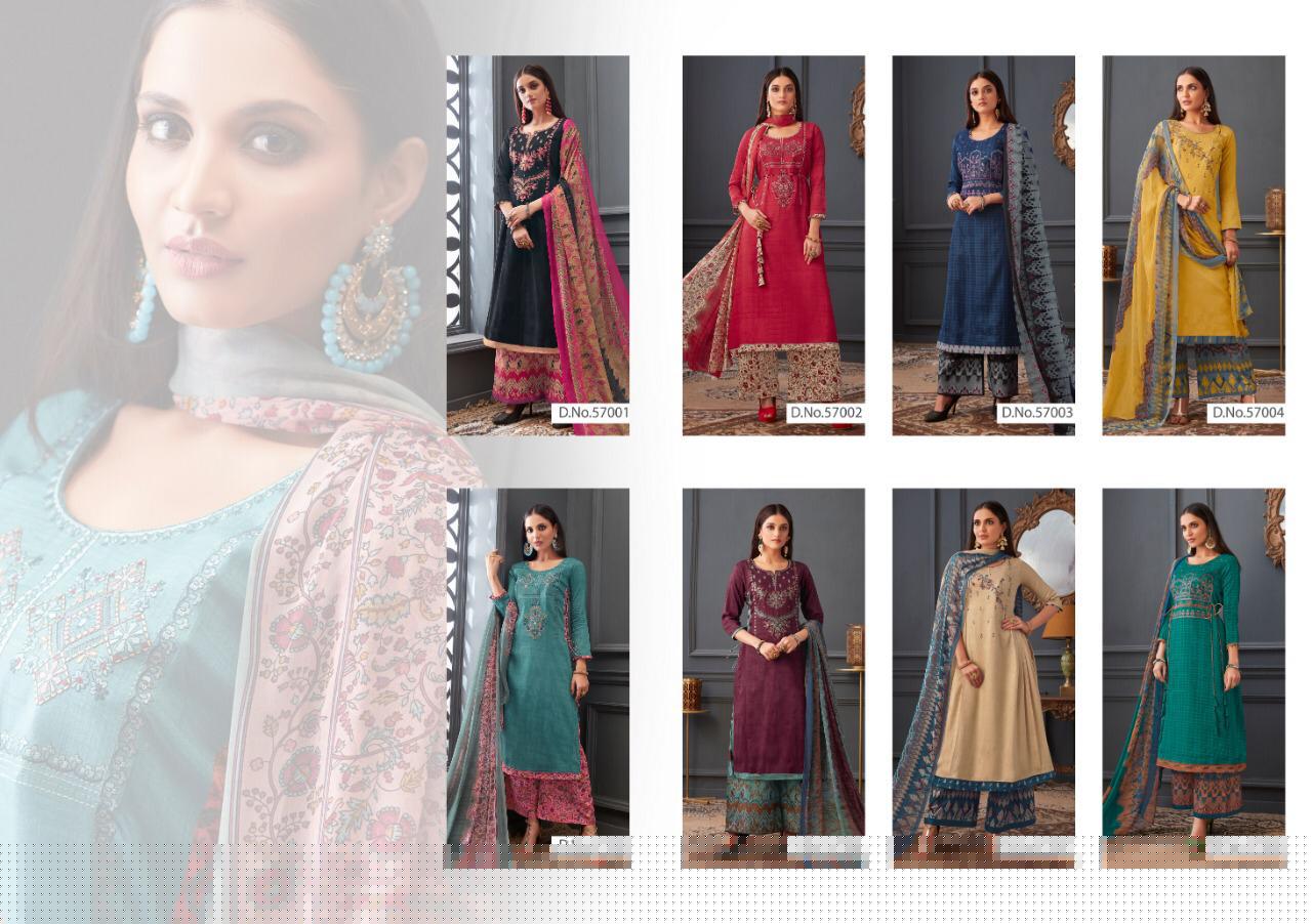 Tanya By Kapil Fab 57001 To 57008 Series Beautiful Suits Stylish Fancy Colorful Casual Wear & Ethnic Wear Collection Pure Cotton Satin Print Embroidery Dresses At Wholesale Price