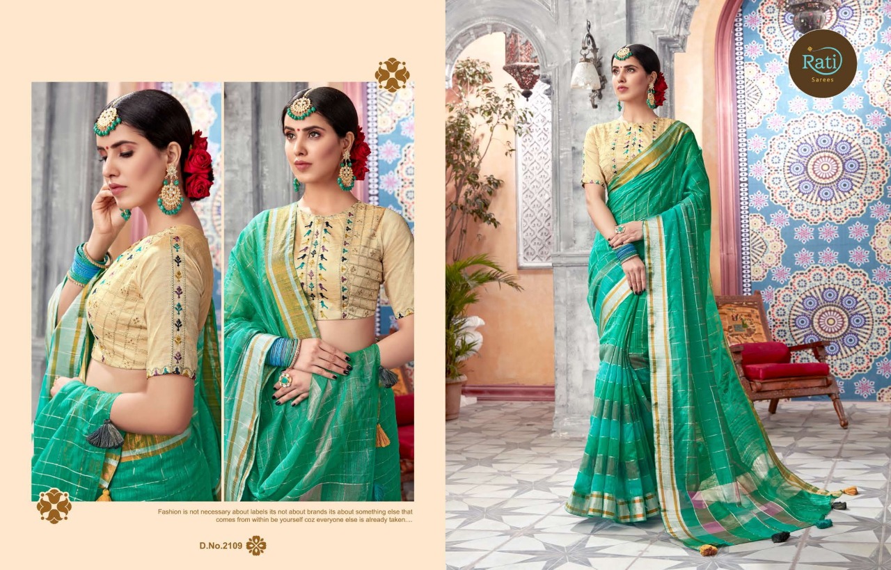 Tanya By Rati Saree 2101 To 2109 Series Indian Traditional Wear Collection Beautiful Stylish Fancy Colorful Party Wear & Occasional Wear Art Silk Sarees At Wholesale Price