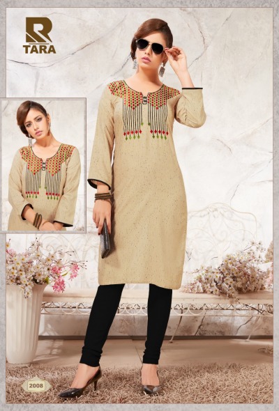 Tara By Raashi 2001 To 2012 Series Beautiful Stylish Fancy Colorful Casual Wear & Ethnic Wear & Ready To Wear Rayon Black Icon Embroidery Kurtis At Wholesale Price