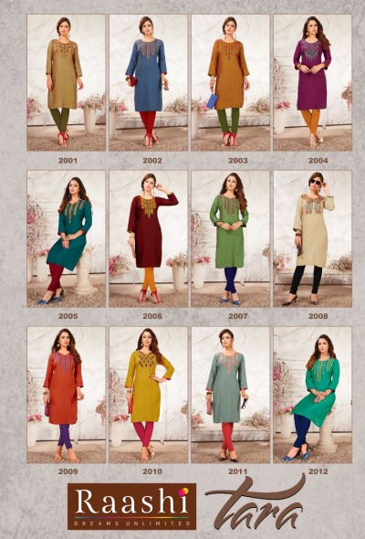 Tara By Raashi 2001 To 2012 Series Beautiful Stylish Fancy Colorful Casual Wear & Ethnic Wear & Ready To Wear Rayon Black Icon Embroidery Kurtis At Wholesale Price