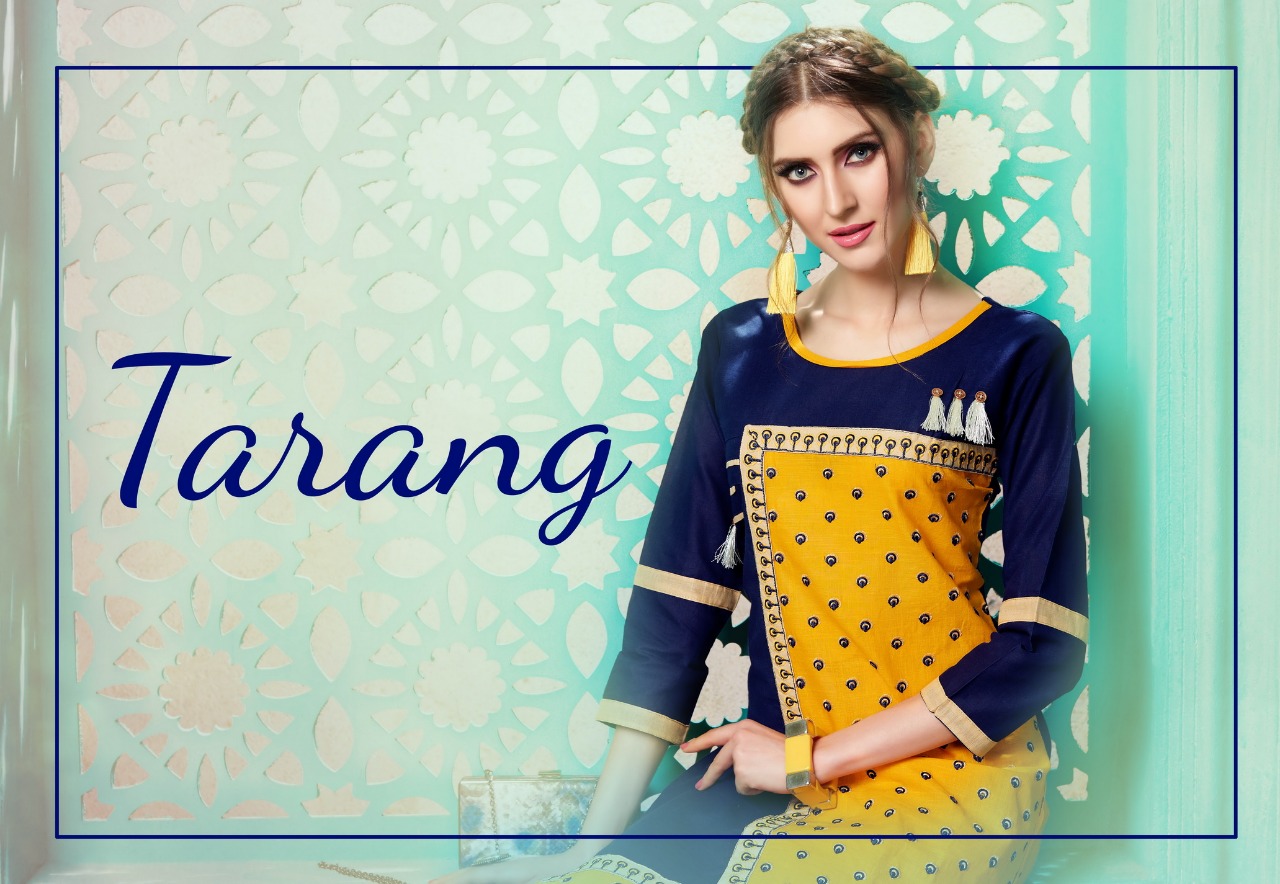 Tarang By Kayna 001 To 013 Series Beautiful Stylish Colorful Fancy Party Wear & Ethnic Wear & Ready To Wear Cotton Slub Kurtis At Wholesale Price