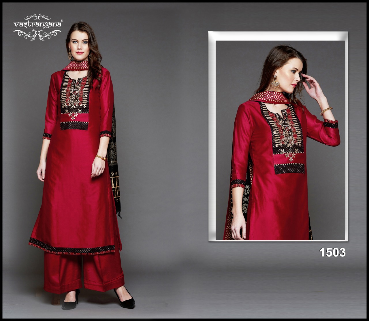 Tarasha By Vastrangana 1500 To 1511 Series Designer Suits Collection Beautiful Stylish Fancy Colorful Party Wear & Ethnic Wear Pure Silk Print With Embroidery Dresses At Wholesale Price
