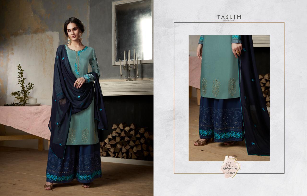 Taslim Vol-7 By Fashid Wholesale 7001 To 7005 Series Indian Traditional Wear Collection Beautiful Stylish Fancy Colorful Party Wear & Occasional Wear Pure Viscose Upada Silk With Heavy Work Dresses At Wholesale Price