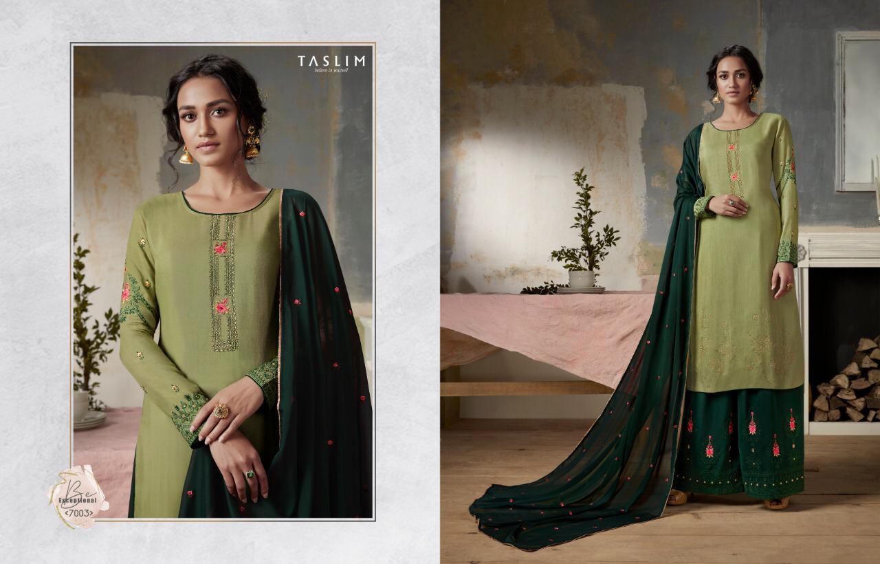 Taslim Vol-7 By Fashid Wholesale 7001 To 7005 Series Indian Traditional Wear Collection Beautiful Stylish Fancy Colorful Party Wear & Occasional Wear Pure Viscose Upada Silk With Heavy Work Dresses At Wholesale Price