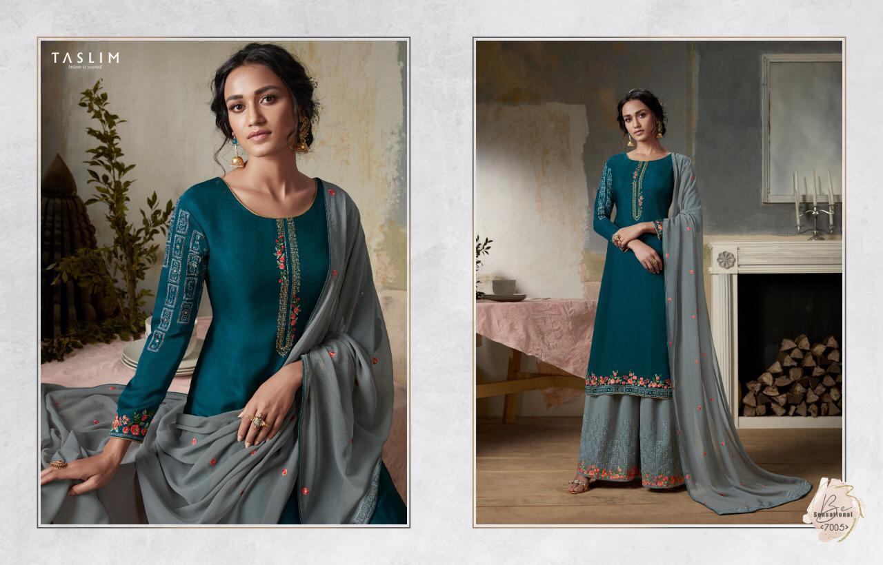 Taslim Vol-7 By Fashid Wholesale 7001 To 7005 Series Indian Traditional Wear Collection Beautiful Stylish Fancy Colorful Party Wear & Occasional Wear Pure Viscose Upada Silk With Heavy Work Dresses At Wholesale Price