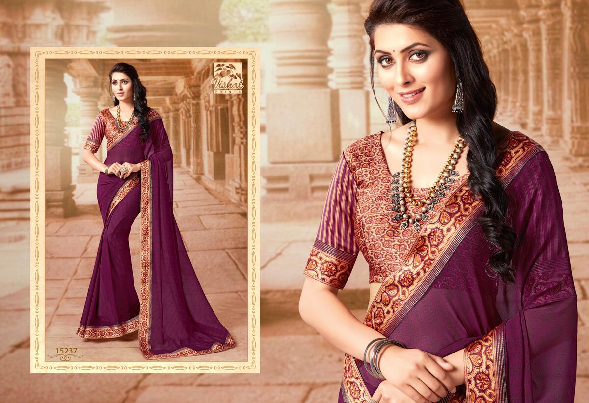 Tassel By Vishal Prints 15228 To 15245 Series Indian Traditional Wear Collection Beautiful Stylish Fancy Colorful Party Wear & Occasional Wear Fancy Sarees At Wholesale Price
