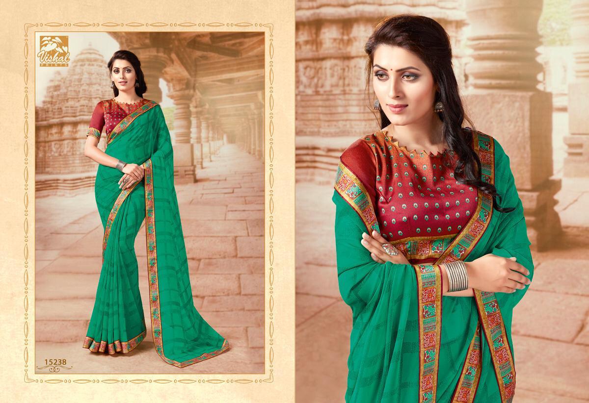 Tassel By Vishal Prints 15228 To 15245 Series Indian Traditional Wear Collection Beautiful Stylish Fancy Colorful Party Wear & Occasional Wear Fancy Sarees At Wholesale Price