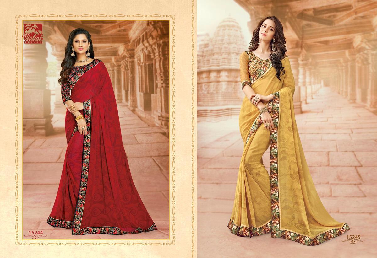 Tassel By Vishal Prints 15228 To 15245 Series Indian Traditional Wear Collection Beautiful Stylish Fancy Colorful Party Wear & Occasional Wear Fancy Sarees At Wholesale Price