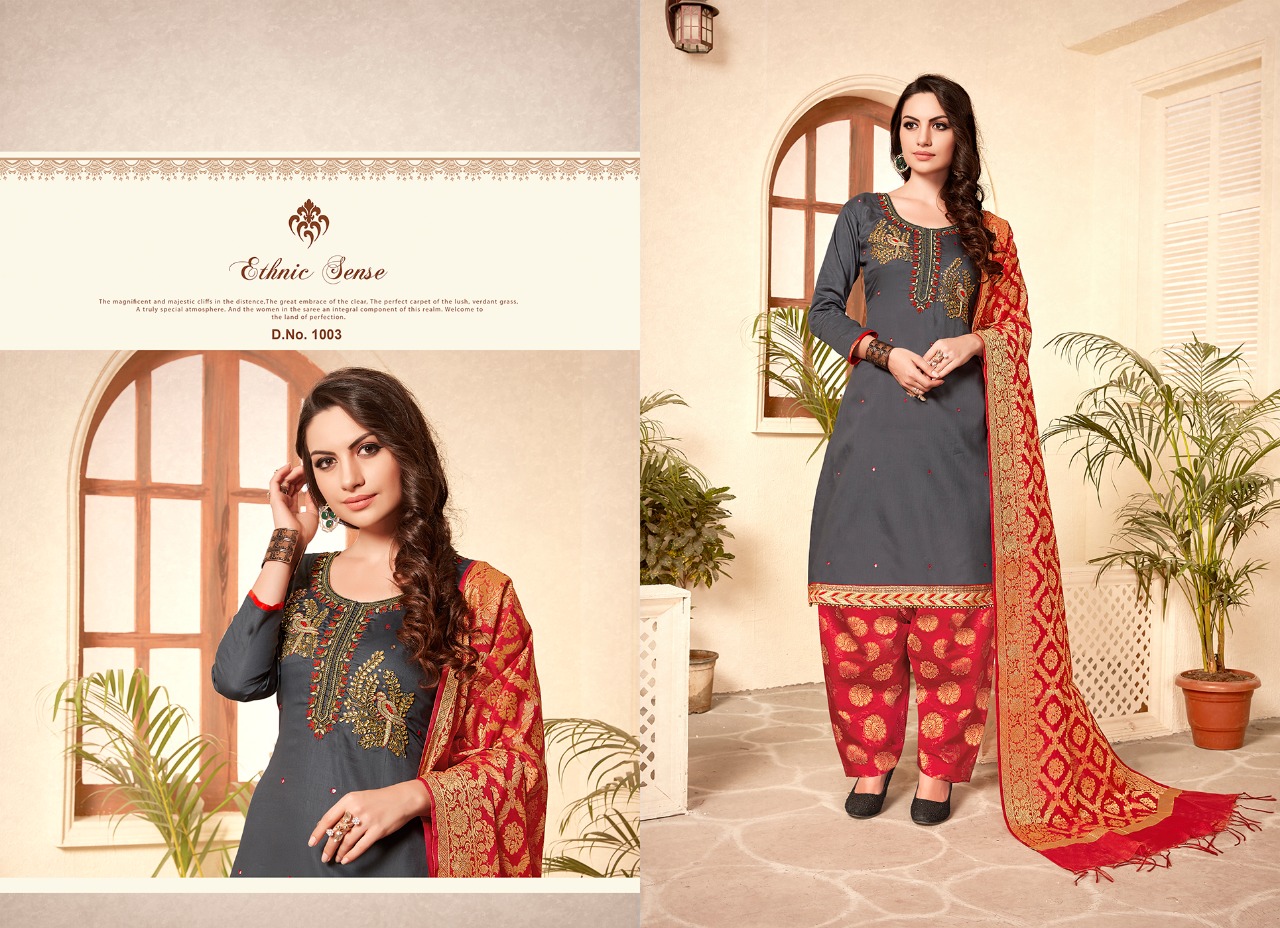 Tazin Vol-2 By Kalyan Prints 1001 To 1006 Series Beautiful Patiyala Suits Stylish Colorful Fancy Party Wear & Ethnic Wear Glace Cotton Embroidered Dresses At Wholesale Price