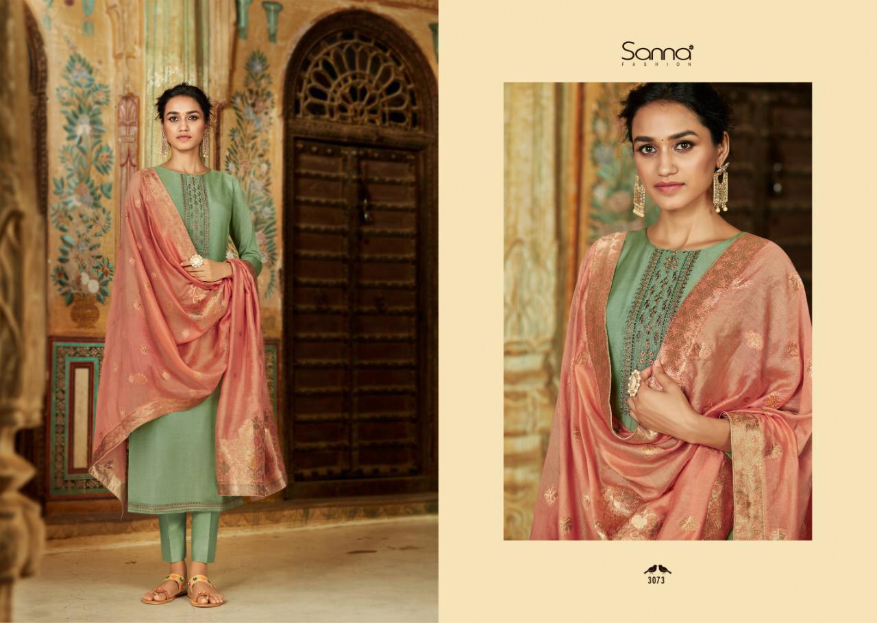 The Banarshi Tales By Sanna Fashion 3071 To 3078 Series Designer Suits Collection Beautiful Stylish Colorful Party Wear & Occasional Wear Pure Modal Silk Dresses At Wholesale Price