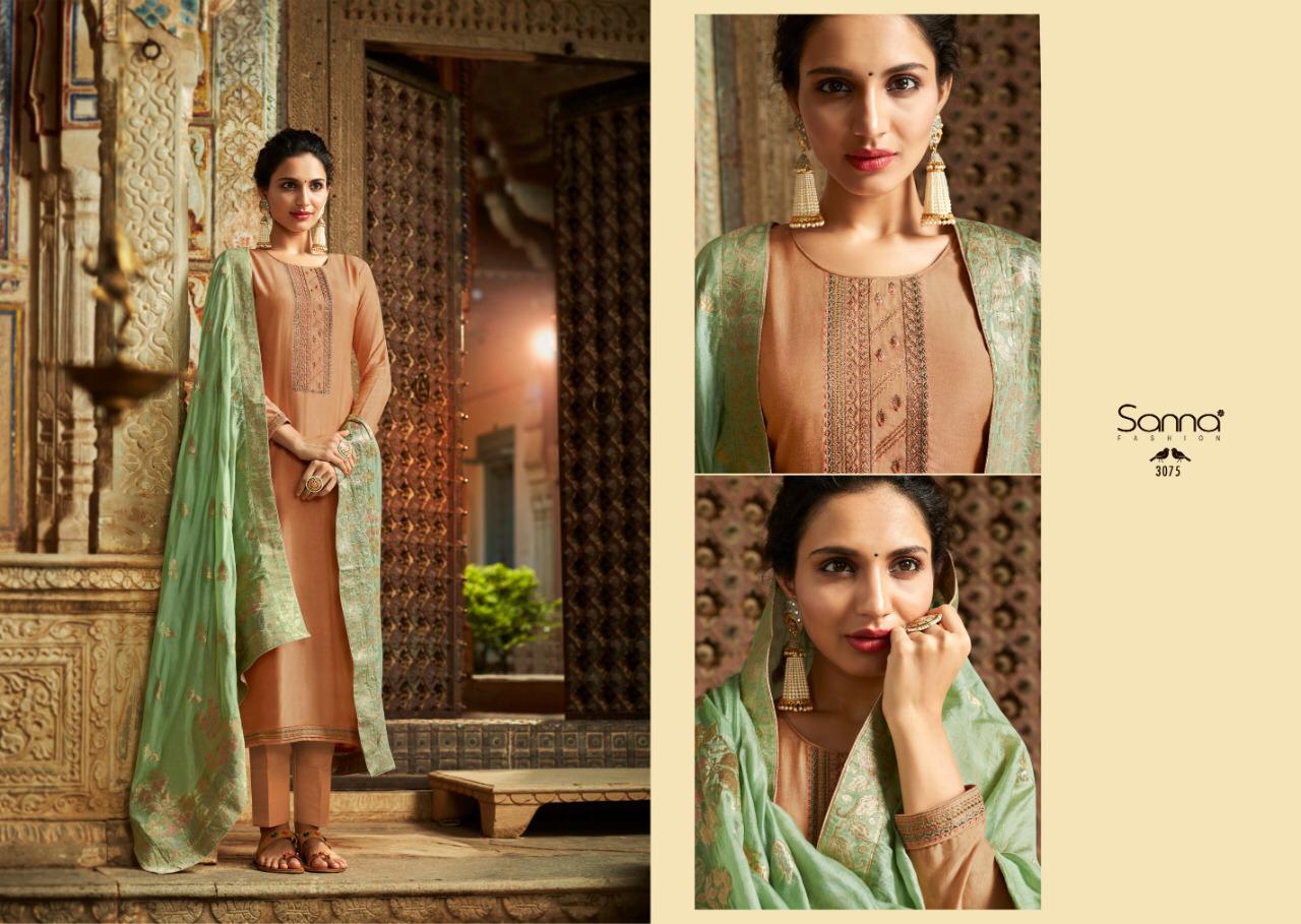 The Banarshi Tales By Sanna Fashion 3071 To 3078 Series Designer Suits Collection Beautiful Stylish Colorful Party Wear & Occasional Wear Pure Modal Silk Dresses At Wholesale Price
