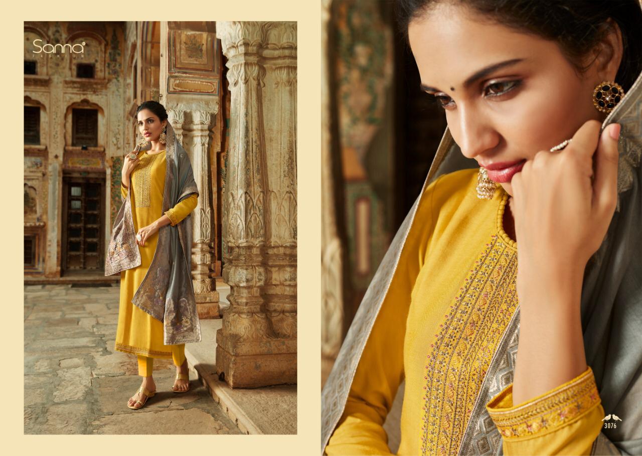 The Banarshi Tales By Sanna Fashion 3071 To 3078 Series Designer Suits Collection Beautiful Stylish Colorful Party Wear & Occasional Wear Pure Modal Silk Dresses At Wholesale Price