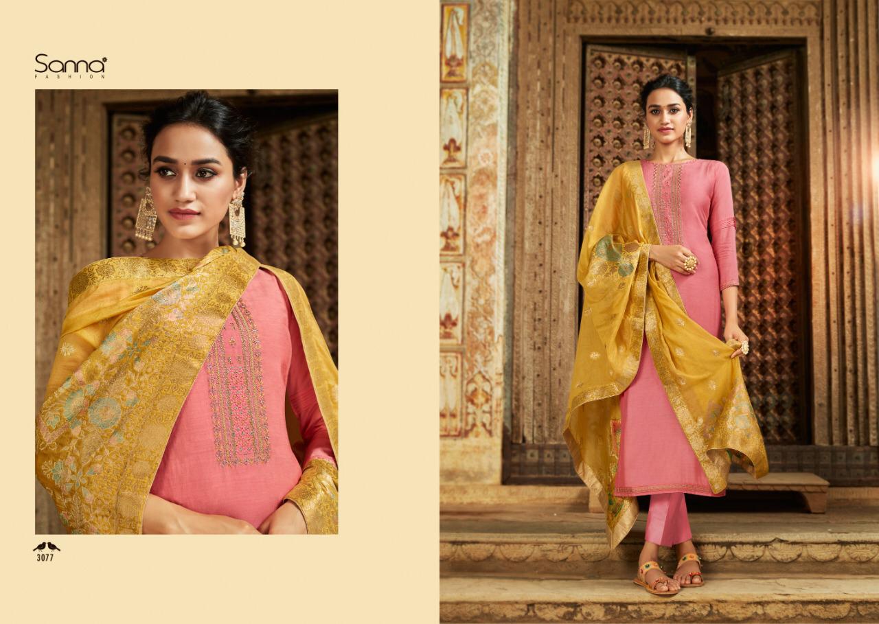 The Banarshi Tales By Sanna Fashion 3071 To 3078 Series Designer Suits Collection Beautiful Stylish Colorful Party Wear & Occasional Wear Pure Modal Silk Dresses At Wholesale Price
