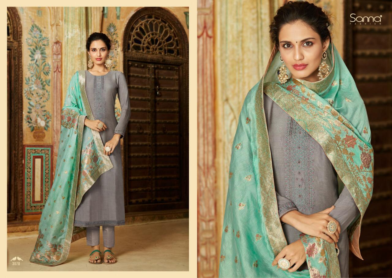 The Banarshi Tales By Sanna Fashion 3071 To 3078 Series Designer Suits Collection Beautiful Stylish Colorful Party Wear & Occasional Wear Pure Modal Silk Dresses At Wholesale Price