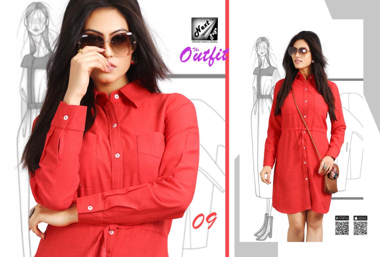 The Outfit By Next Page 01 To 10 Series Beautiful Colorful Stylish Fancy Casual Heavy Cotton Fabric Kurtis At Wholesale Price