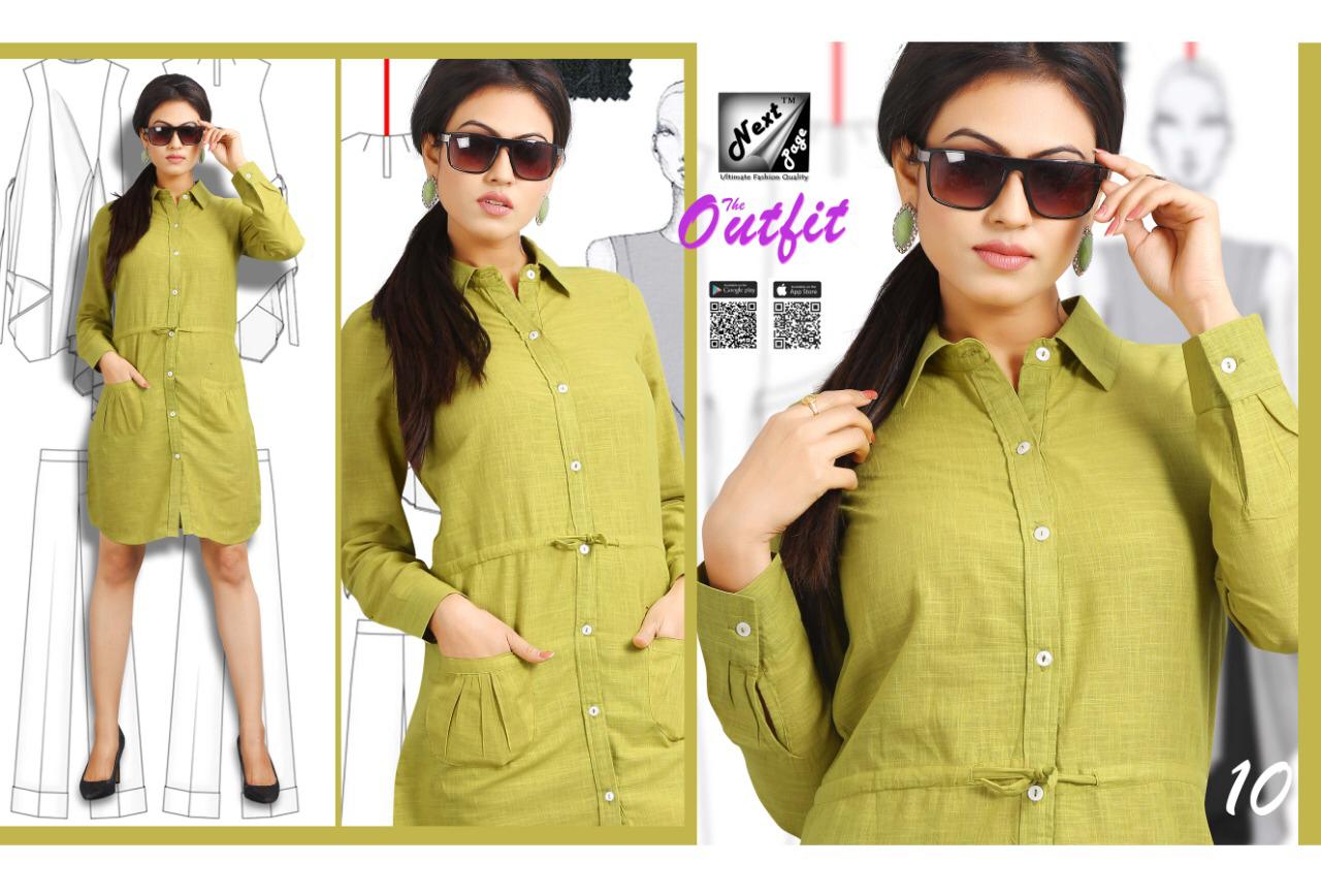 The Outfit By Next Page 01 To 10 Series Beautiful Colorful Stylish Fancy Casual Heavy Cotton Fabric Kurtis At Wholesale Price