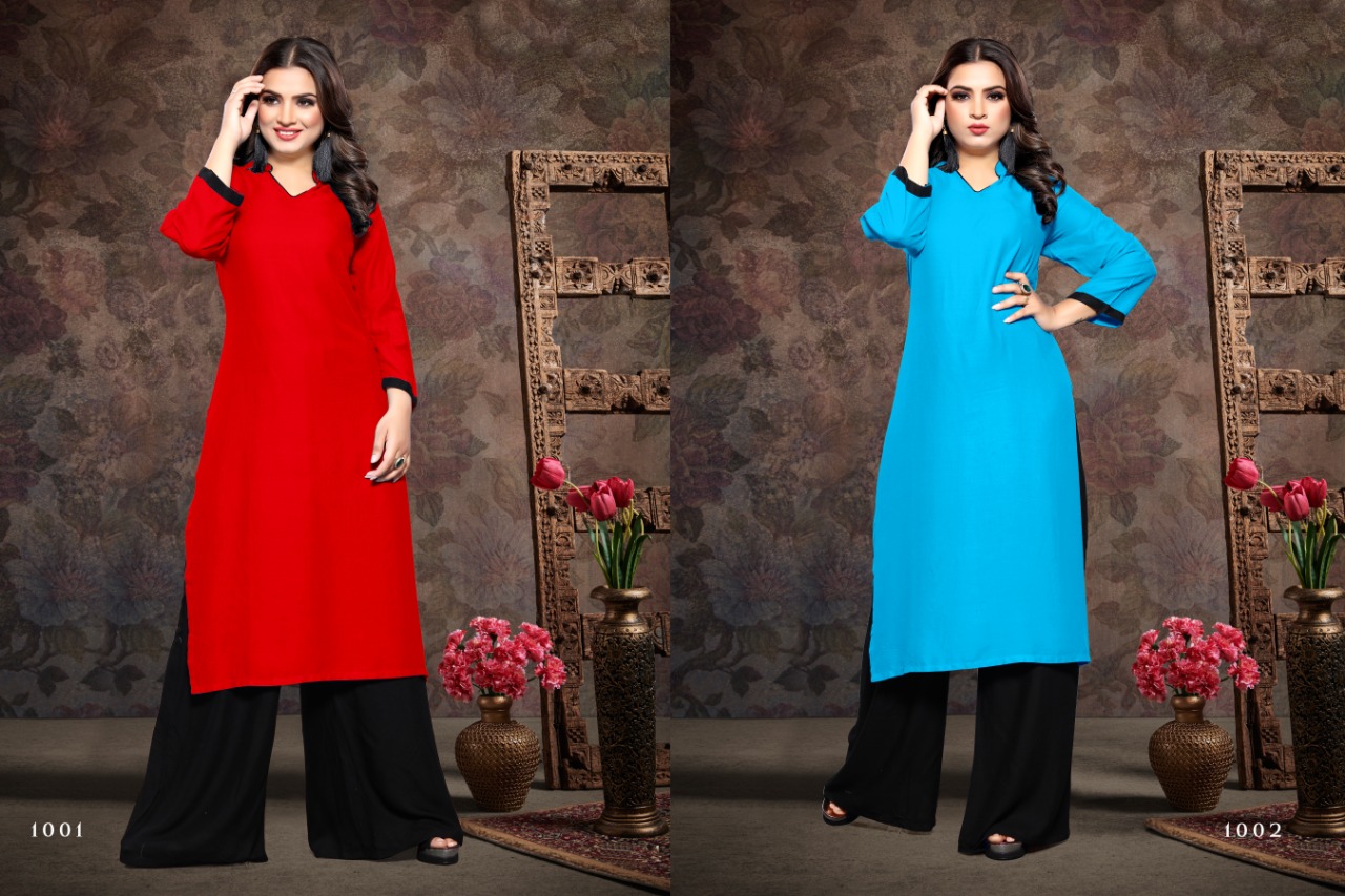 Tik Tok Vol-2 By Poorvi Designer 1001 To 1008 Series Beautiful Stylish Fancy Colorful Casual Wear & Ethnic Wear & Ready To Wear Rayon Dyed Kurtis With Palazzo At Wholesale Price