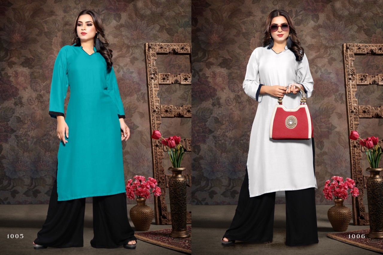 Tik Tok Vol-2 By Poorvi Designer 1001 To 1008 Series Beautiful Stylish Fancy Colorful Casual Wear & Ethnic Wear & Ready To Wear Rayon Dyed Kurtis With Palazzo At Wholesale Price