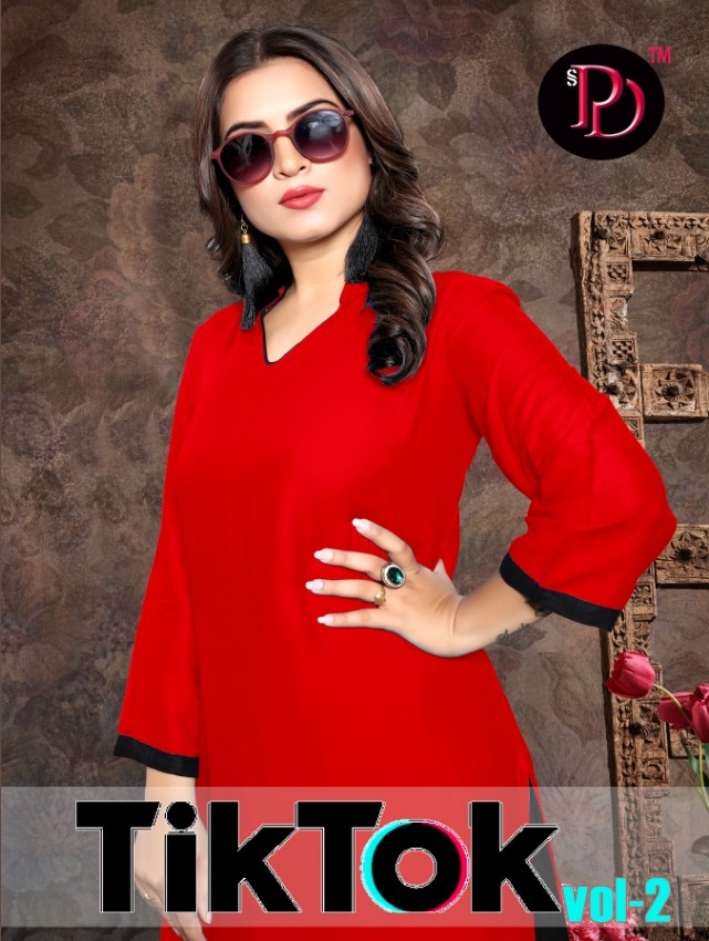Tik Tok Vol-2 By Poorvi Designer 1001 To 1008 Series Beautiful Stylish Fancy Colorful Casual Wear & Ethnic Wear & Ready To Wear Rayon Dyed Kurtis With Palazzo At Wholesale Price