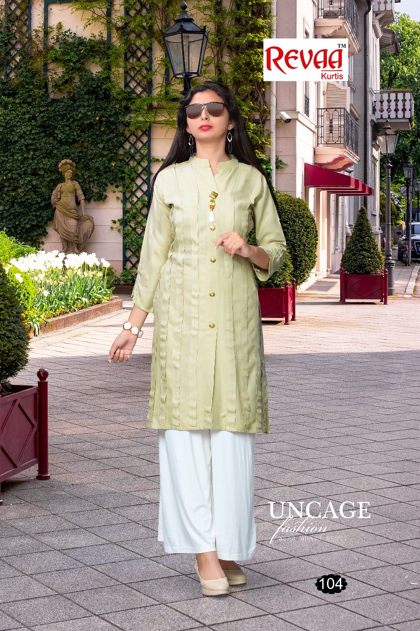Tik Tok By Revaa 101 To 106 Series Beautiful Colorful Stylish Fancy Casual Wear & Ethnic Wear & Ready To Wear Heavy Rayon Kurtis With Palazzo At Wholesale Price