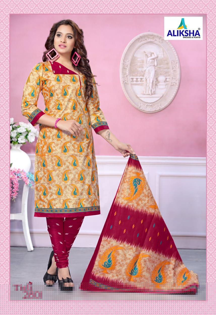 Titli Vol-28 By Aliksha 2801 To 2810 Series Beautiful Suits Stylish Fancy Colorful Party Wear & Ethnic Wear Pure Cotton Printed Dresses At Wholesale Price