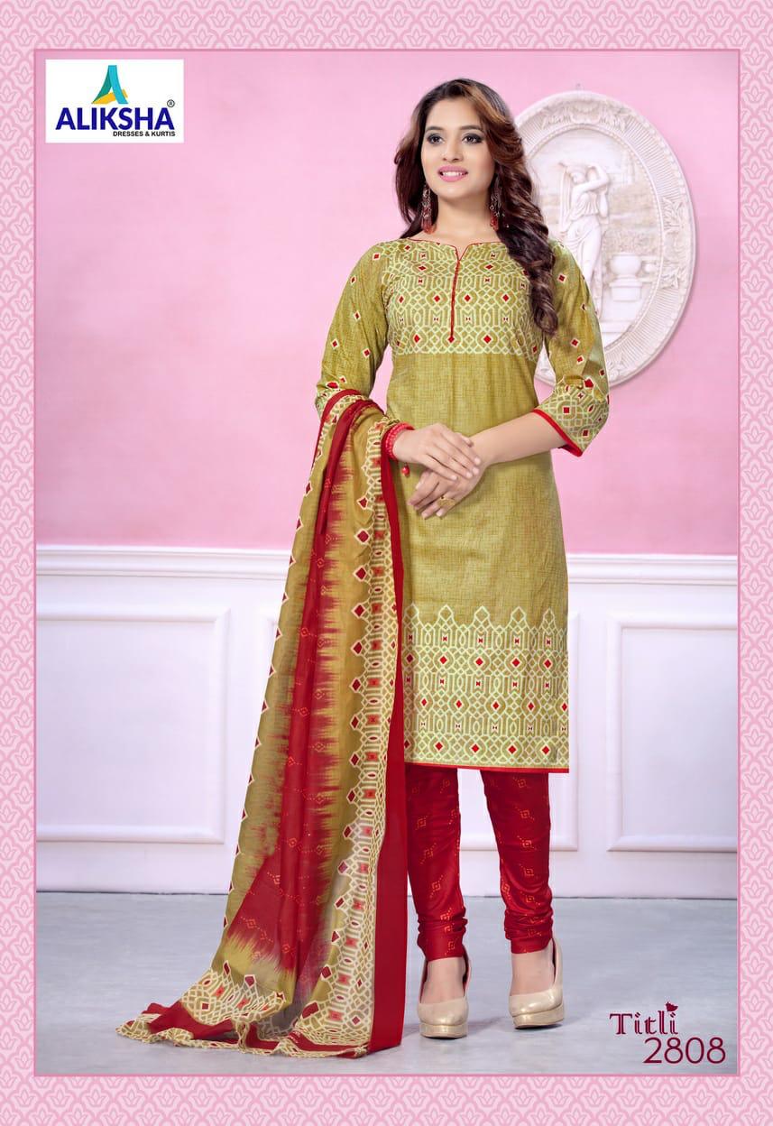 Titli Vol-28 By Aliksha 2801 To 2810 Series Beautiful Suits Stylish Fancy Colorful Party Wear & Ethnic Wear Pure Cotton Printed Dresses At Wholesale Price