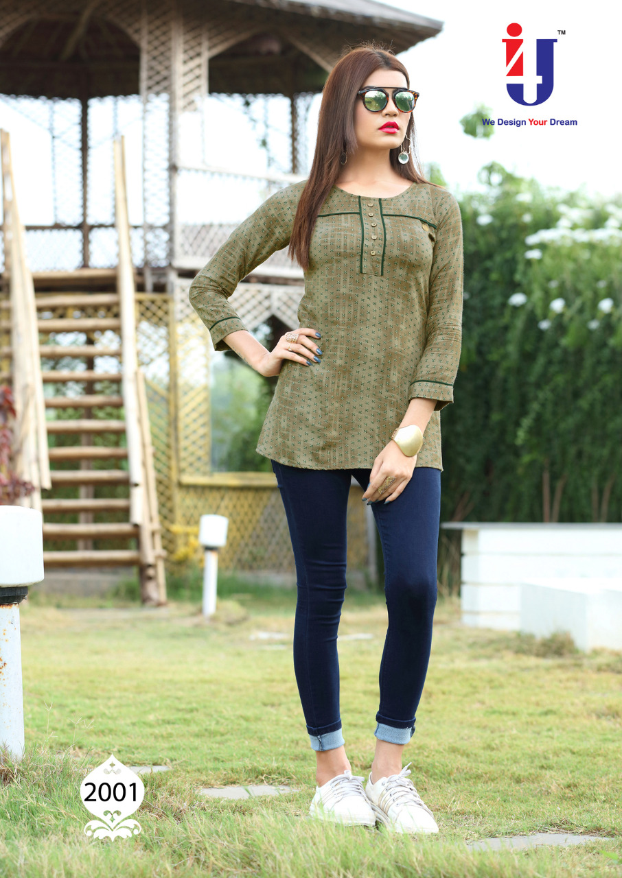 Titli By I4u 2001 To 2007 Series Beautiful Stylish Fancy Colorful Casual Wear & Ethnic Wear Rayon Printed Kurtis/ Tops At Wholesale Price