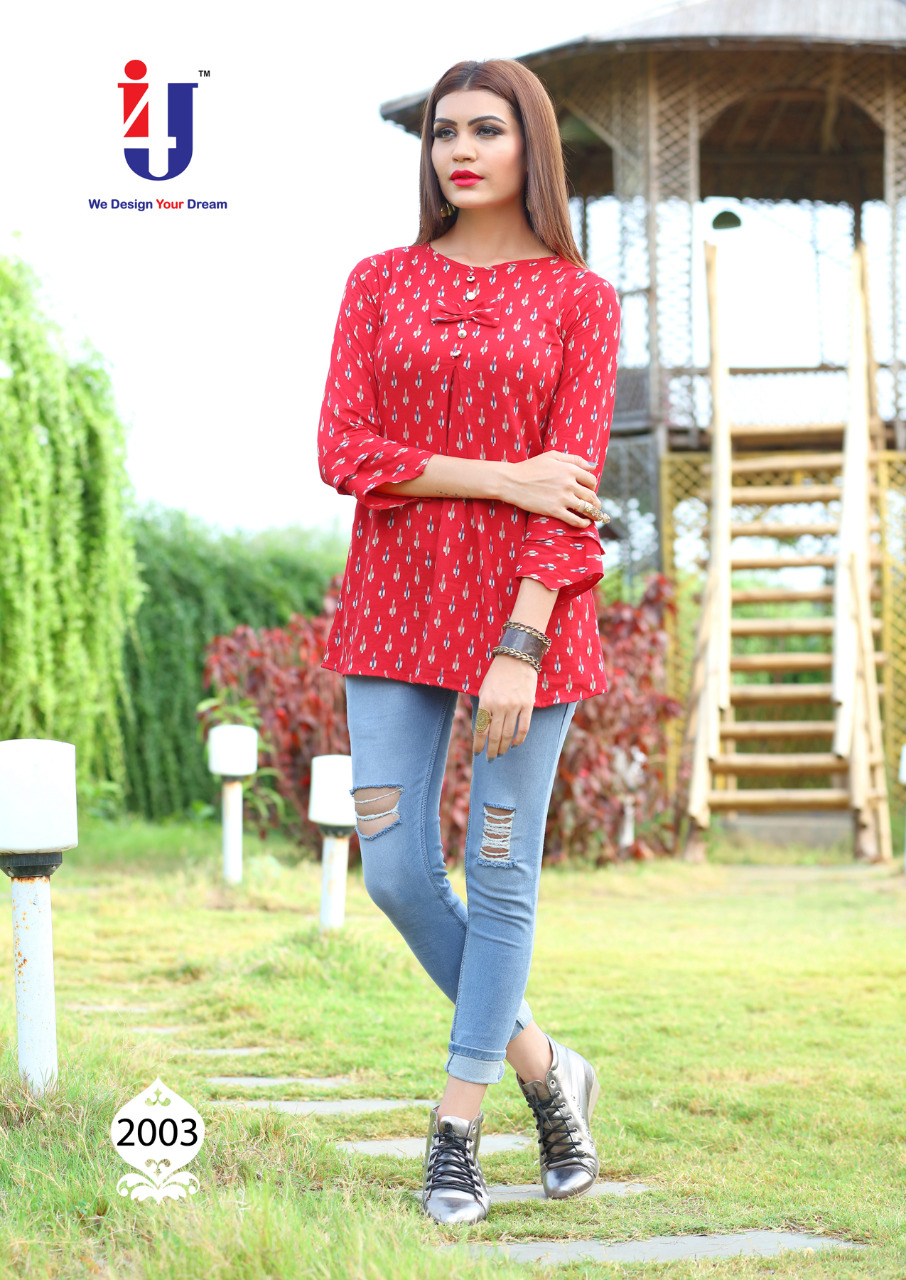 Titli By I4u 2001 To 2007 Series Beautiful Stylish Fancy Colorful Casual Wear & Ethnic Wear Rayon Printed Kurtis/ Tops At Wholesale Price