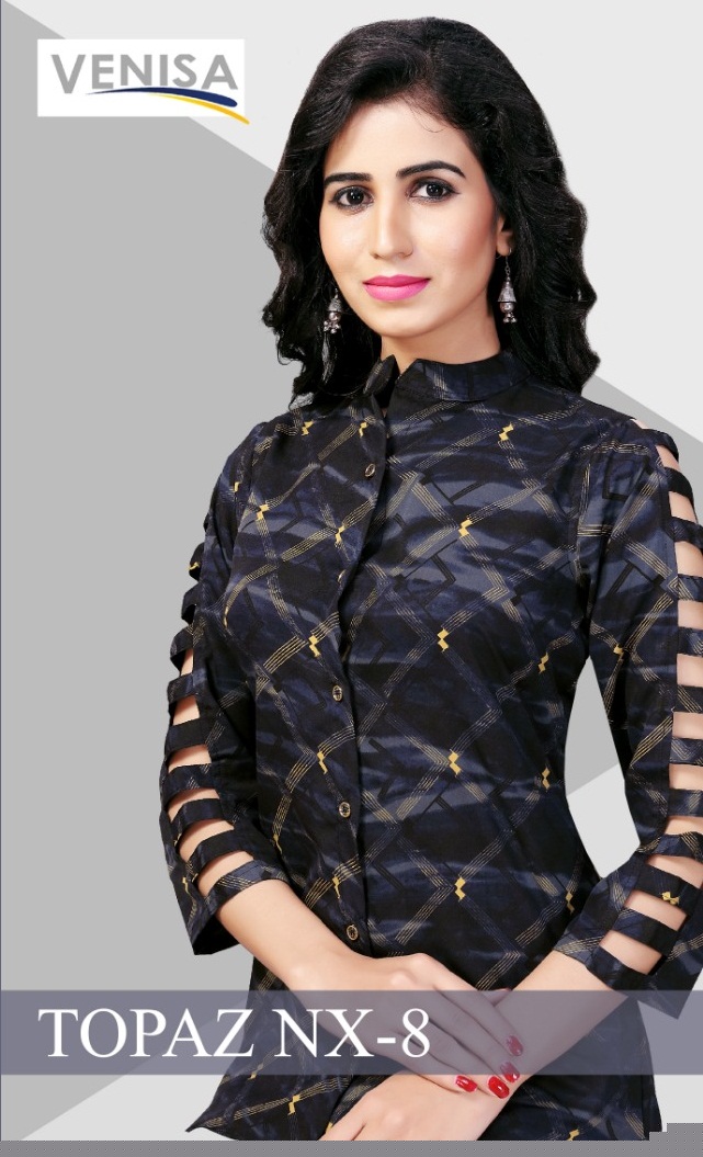 Topaz Nx Vol-8 By Venisa 1001 To 1003 Series Designer Beautiful Stylish Colorful Fancy Ready To Wear & Casual Wear & Ethnic Wear Rayon Tops At Wholesale Price