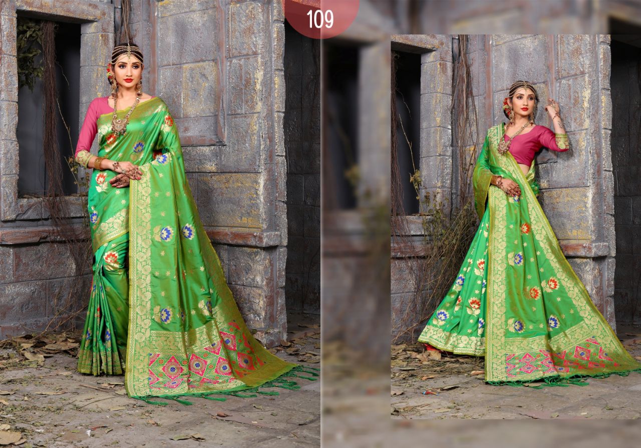 Tulip Vol-1 By Tulip 101 To 110 Series Beautiful Traditional Wear Designer Stylish Fancy Colorful Party Wear & Occasional Wear Art Silk Sarees At Wholesale Price