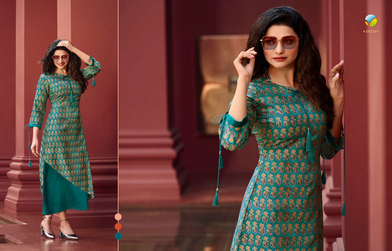 Tumbaa Destiny By Vinay Fashion 36331 To 36339 Series Beautiful Colorful Stylish Fancy Casual Wear & Ethnic Wear & Ready To Wear Dola Silk With Polo Silk Inner Kurtis At Wholesale Price
