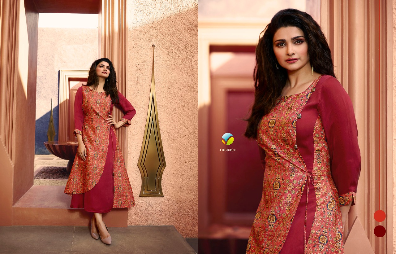 Tumbaa Destiny By Vinay Fashion 36331 To 36339 Series Beautiful Colorful Stylish Fancy Casual Wear & Ethnic Wear & Ready To Wear Dola Silk With Polo Silk Inner Kurtis At Wholesale Price
