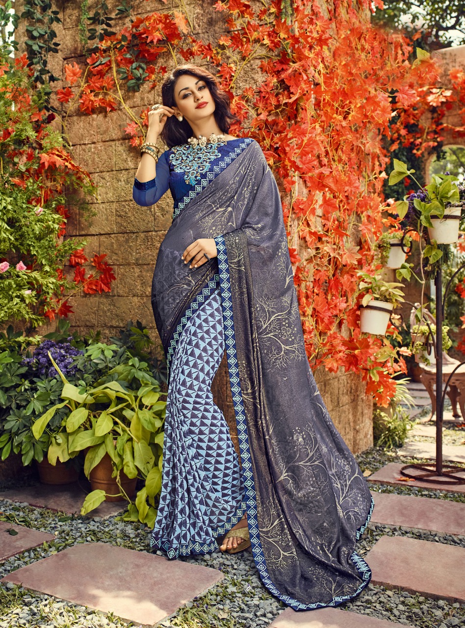 Urvashi By Sanskar Tex Print 1001 To 1008 Series Indian Traditional Wear Collection Beautiful Stylish Fancy Colorful Party Wear & Occasional Wear Georgette Sarees At Wholesale Price