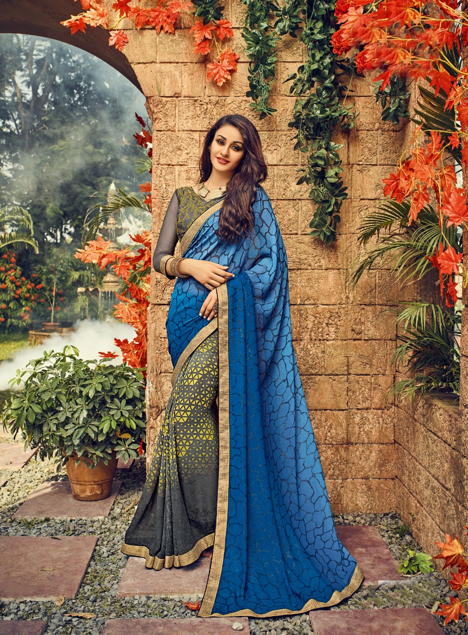 Urvashi By Sanskar Tex Print 1001 To 1008 Series Indian Traditional Wear Collection Beautiful Stylish Fancy Colorful Party Wear & Occasional Wear Georgette Sarees At Wholesale Price