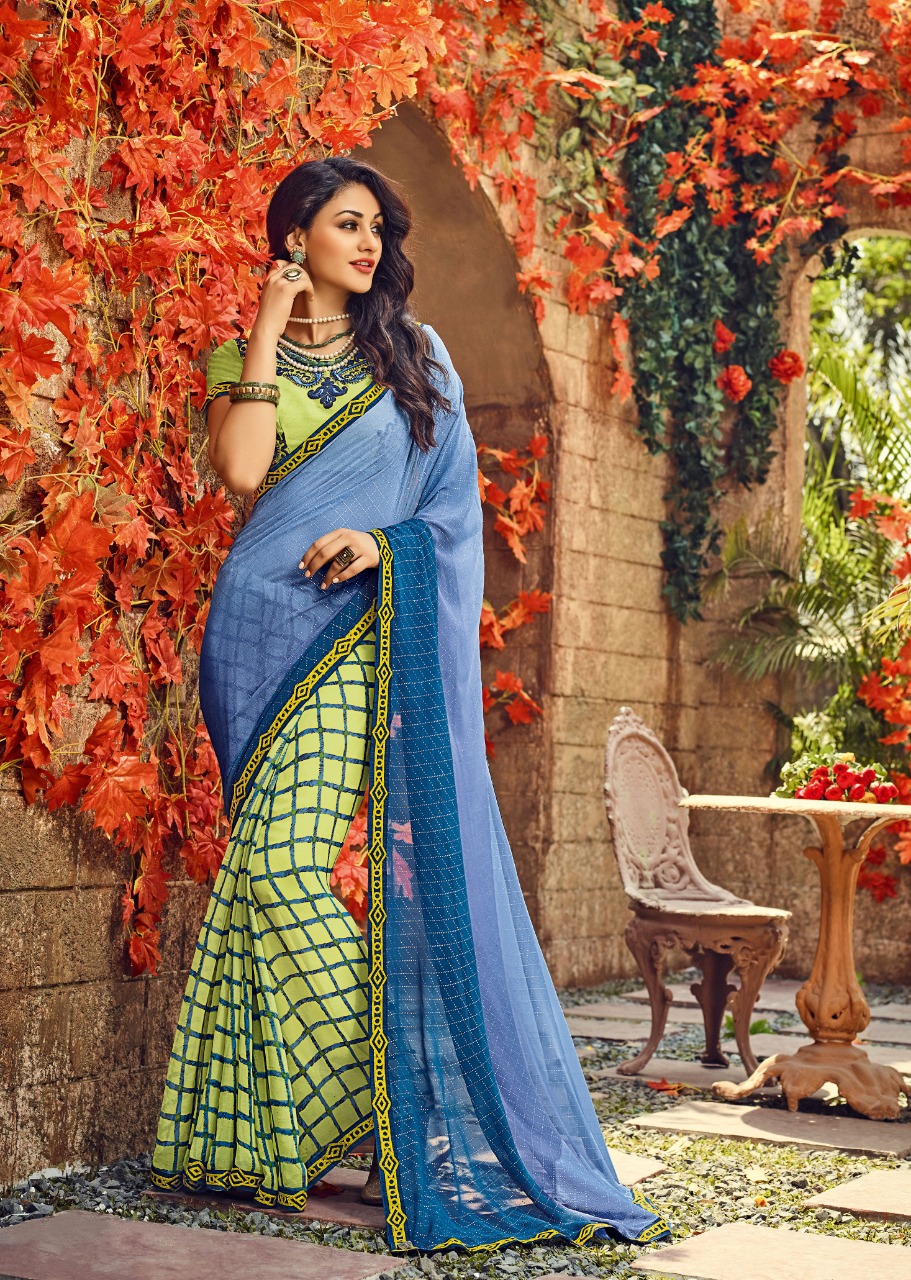 Urvashi By Sanskar Tex Print 1001 To 1008 Series Indian Traditional Wear Collection Beautiful Stylish Fancy Colorful Party Wear & Occasional Wear Georgette Sarees At Wholesale Price