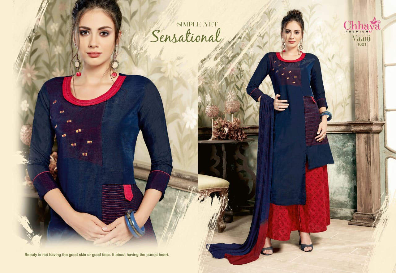 Vaani By Chhaya 1001 To 1008 Series Beautiful Colorful Stylish Fancy Casual Wear & Ethnic Wear & Ready To Wear Cotton & Rayon Embroidered Kurtis At Wholesale Price