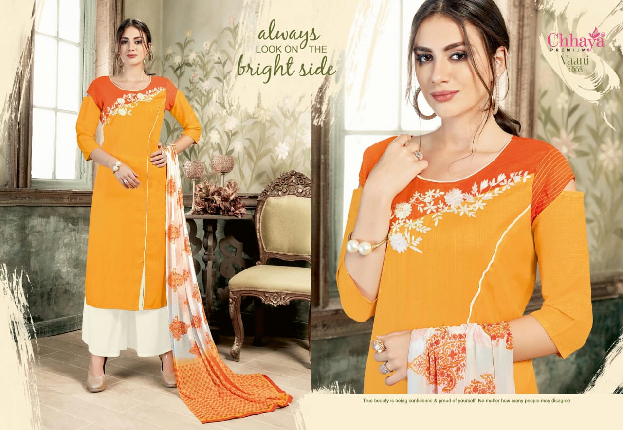 Vaani By Chhaya 1001 To 1008 Series Beautiful Colorful Stylish Fancy Casual Wear & Ethnic Wear & Ready To Wear Cotton & Rayon Embroidered Kurtis At Wholesale Price