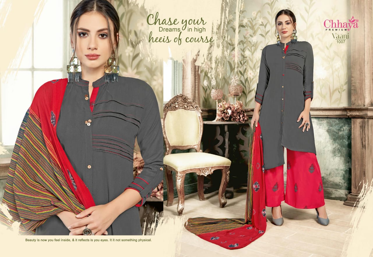Vaani By Chhaya 1001 To 1008 Series Beautiful Colorful Stylish Fancy Casual Wear & Ethnic Wear & Ready To Wear Cotton & Rayon Embroidered Kurtis At Wholesale Price