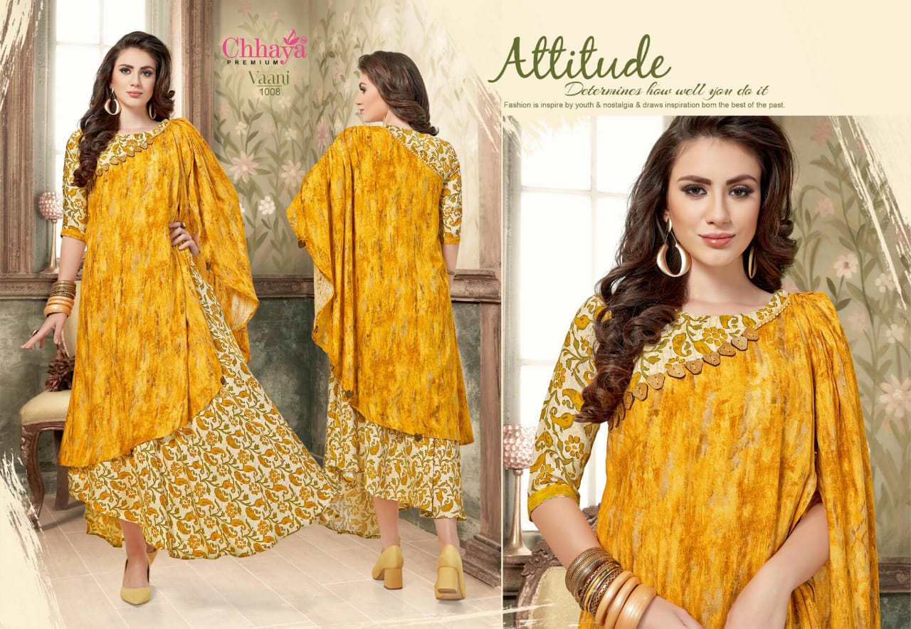 Vaani By Chhaya 1001 To 1008 Series Beautiful Colorful Stylish Fancy Casual Wear & Ethnic Wear & Ready To Wear Cotton & Rayon Embroidered Kurtis At Wholesale Price