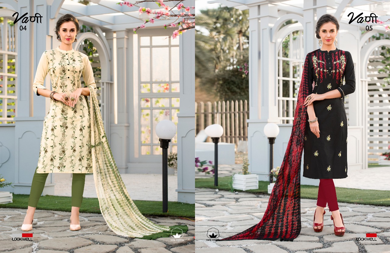 Vaani By Lookwell 01 To 06 Series Beautiful Stylish Colorful Fancy Party Wear & Ethnic Wear Pure Cotton Embroidered Dresses At Wholesale Price
