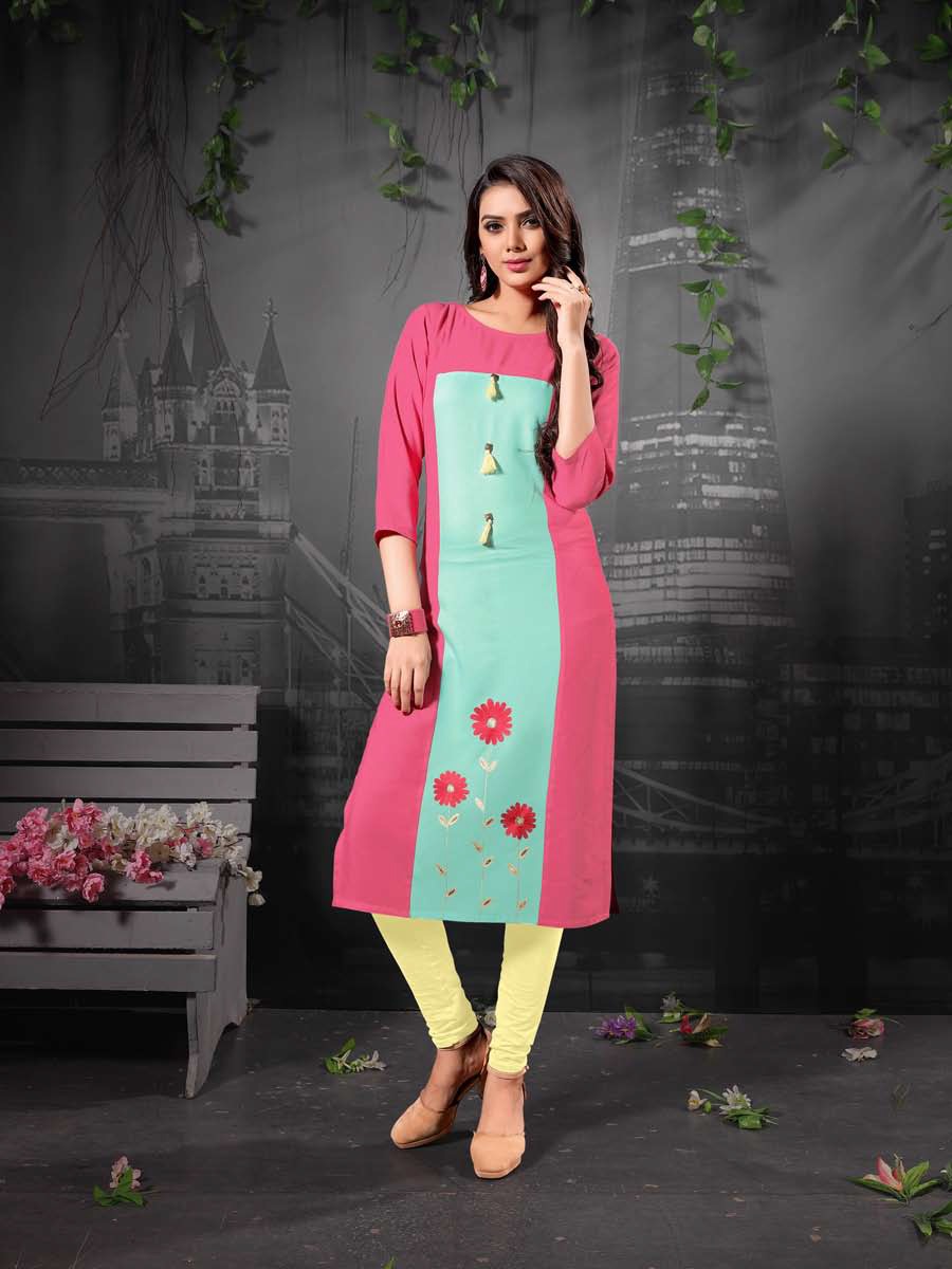 Vaarahi Vol-2 By Amore 1001 To 1008 Series Beautiful Colorful Stylish Fancy Casual Wear & Ethnic Wear Rayon Printed & Embroidered Kurtis At Wholesale Price