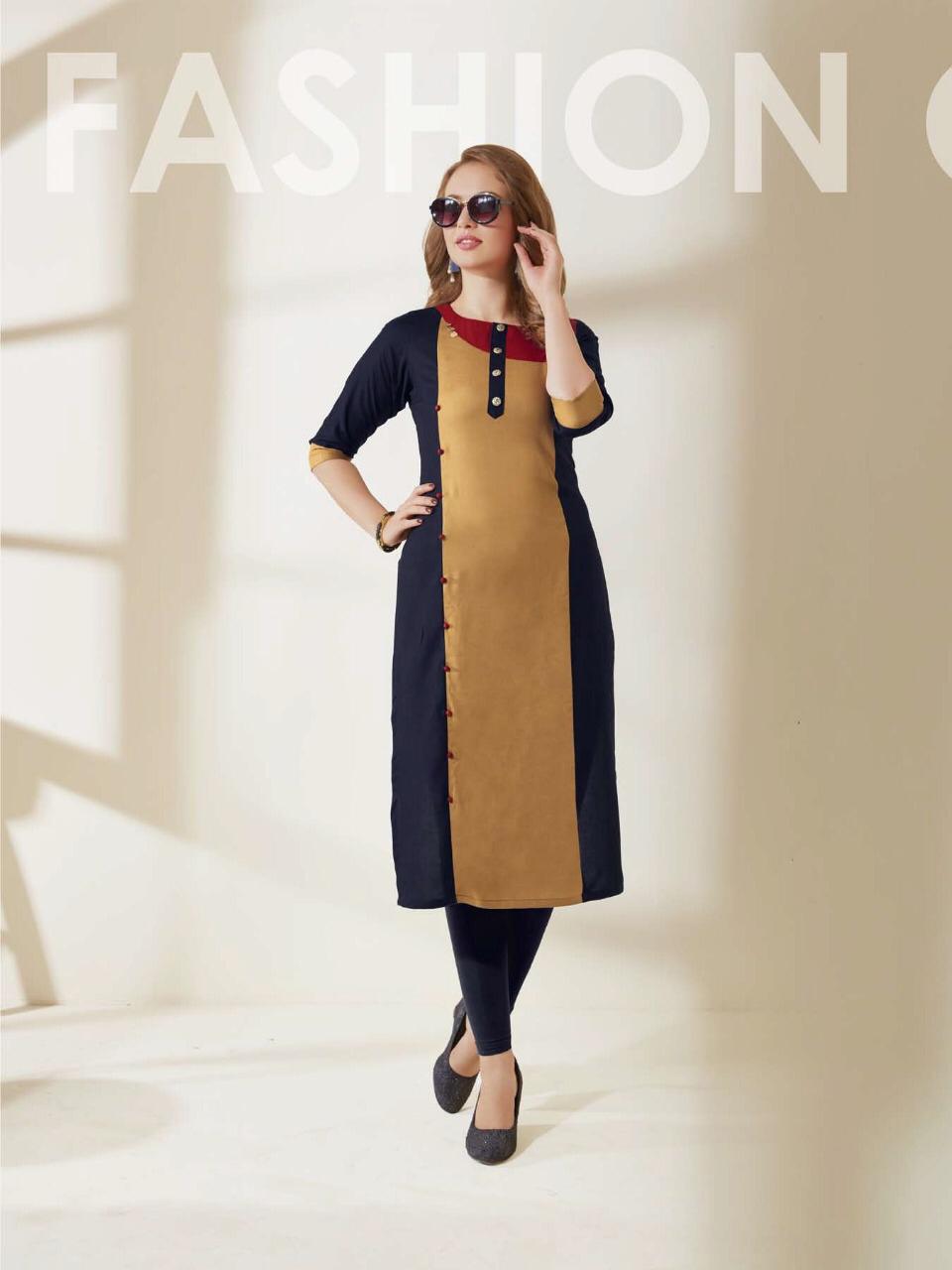 Vaarahi Vol-5 By Amore 5001 To 5008 Series Beautiful Colorful Stylish Fancy Casual Wear & Ethnic Wear Rayon Printed & Embroidered Kurtis At Wholesale Price
