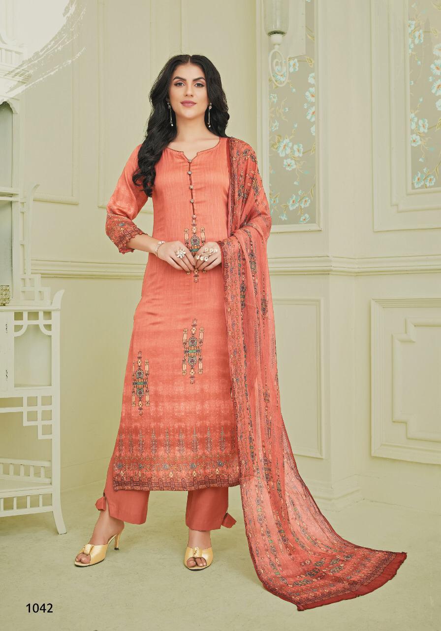 Vaarahi By Saanjh 1037 To 1042 Series Beautiful Suits Colorful Stylish Fancy Colorful Casual Wear & Ethnic Wear Viscose Bemberg Cotton With Handwork Dresses At Wholesale Price