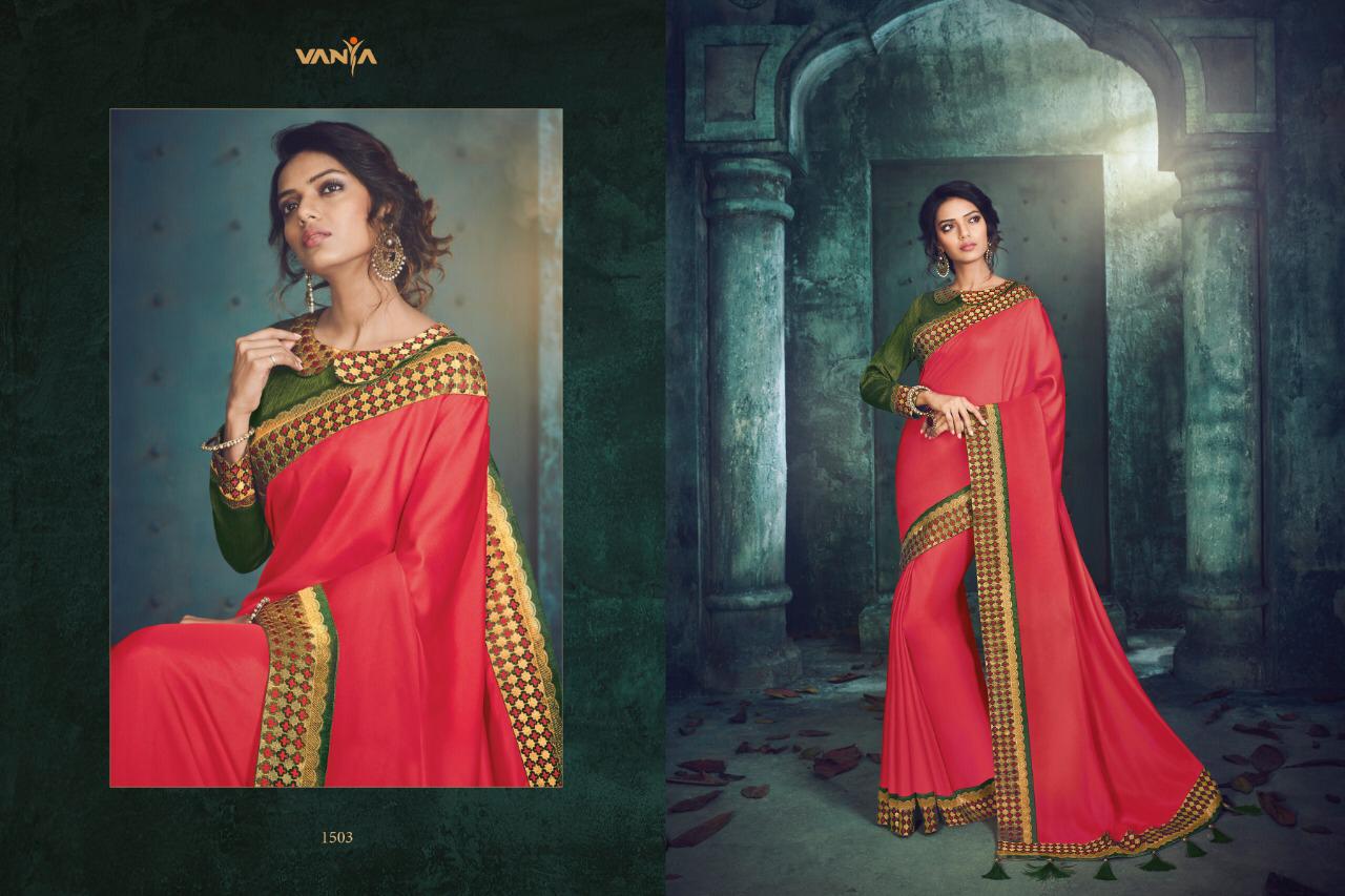 Vanya Vol-6 By Vanya 1501 To 1517 Series Indian Traditional Wear Collection Beautiful Stylish Fancy Colorful Party Wear & Occasional Wear Fancy Sarees At Wholesale Price