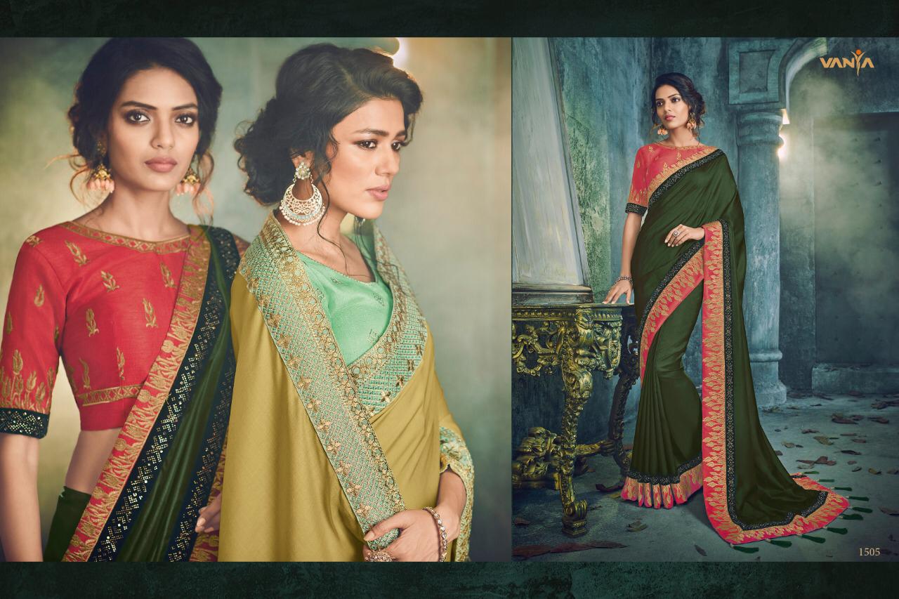 Vanya Vol-6 By Vanya 1501 To 1517 Series Indian Traditional Wear Collection Beautiful Stylish Fancy Colorful Party Wear & Occasional Wear Fancy Sarees At Wholesale Price