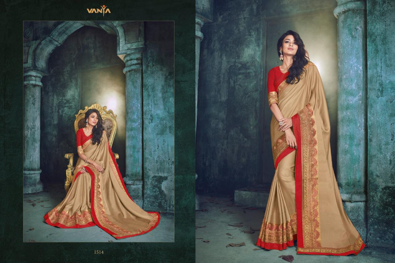 Vanya Vol-6 By Vanya 1501 To 1517 Series Indian Traditional Wear Collection Beautiful Stylish Fancy Colorful Party Wear & Occasional Wear Fancy Sarees At Wholesale Price