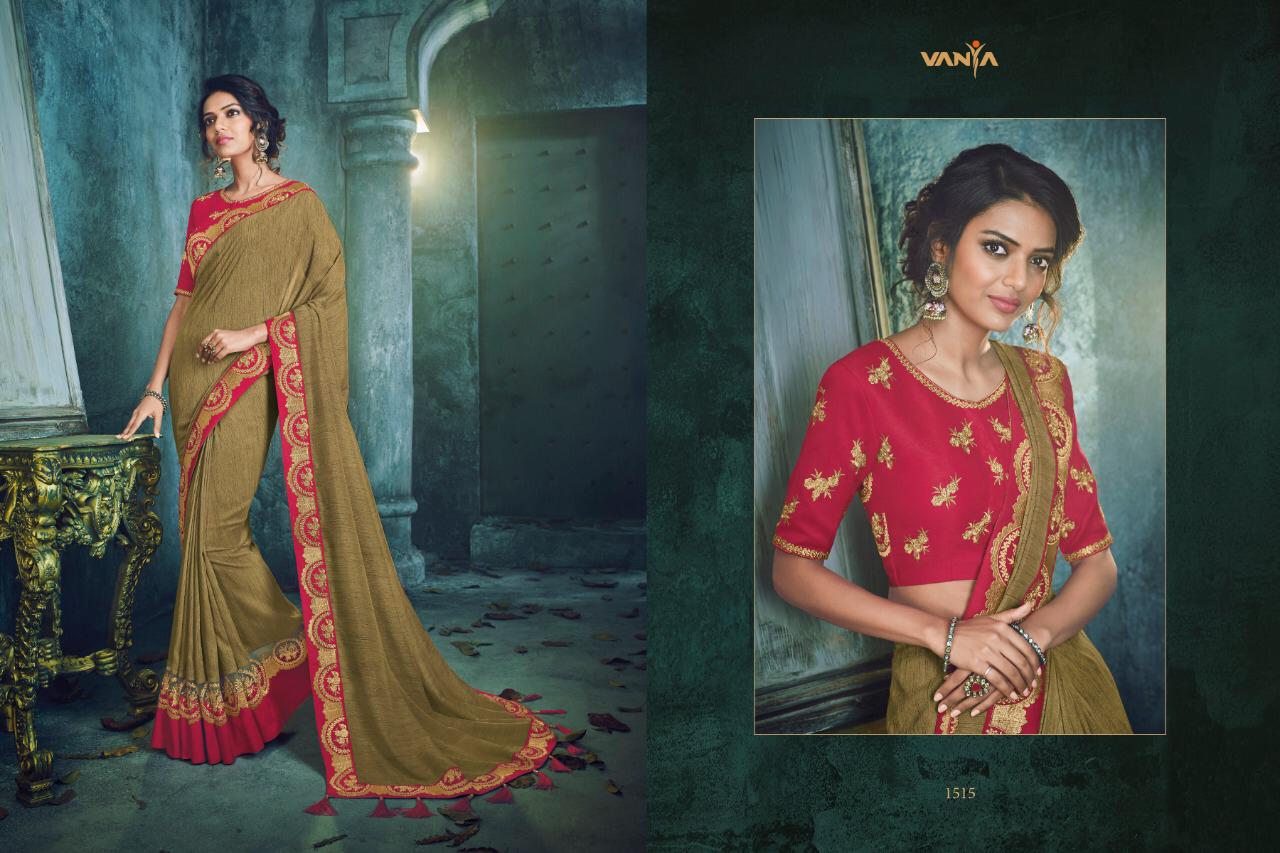 Vanya Vol-6 By Vanya 1501 To 1517 Series Indian Traditional Wear Collection Beautiful Stylish Fancy Colorful Party Wear & Occasional Wear Fancy Sarees At Wholesale Price